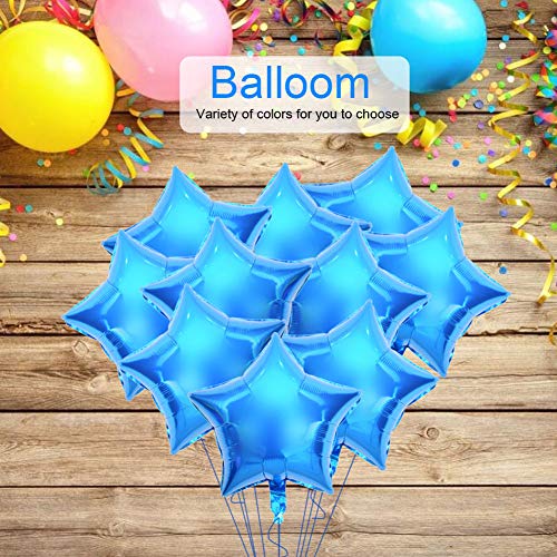 Pongnas Starballons, Herzlichen Glückwunschballons Star Folienballons Heliumballons 10pcs 10in Fünf -Sterne -Aluminiumfolienballons für Geburtstagsfeier Jubiläum Hochzeitsduschendekorationen (BLUE) von Pongnas