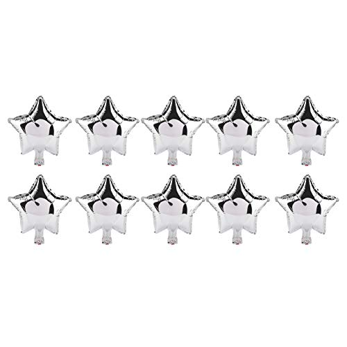 Pongnas Starballons, Herzlichen Glückwunschballons Star Folienballons Heliumballons 10pcs 10in Fünf -Sterne -Aluminiumfolienballons für Geburtstagsfeier Jubiläum Hochzeitsduschendekorationen (SILVER) Pongnas Starballons, Herzlichen Glückwunschballons Star Folienballons Heliumballons 10pcs 10in Fünf -Sterne -Aluminiumfolienballons für Geburtstagsfeier Jubiläum Hochzeitsduschendekorationen (SILVER) von Pongnas