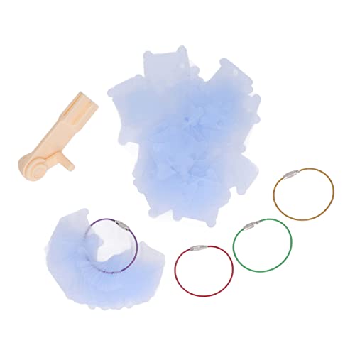 Stickereien Flossspulen, Stickerei Speicher Sticksloss Overizer mit Manuellem Spulenwinger 100pcs Plastik Floss Spulen für Basteln Easy Lagers Stickspulen (WHITE) (BLUE) von Pongnas