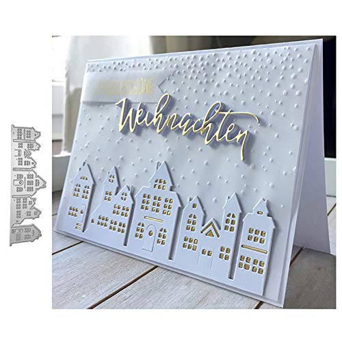 Ponnen Haus Bauen Stanzbögen Stanzschablonen Scrapbooking Stanzmaschine Stanzformen für Scrapbooking Kartenbasteln Album Papier Dekor von Ponnen