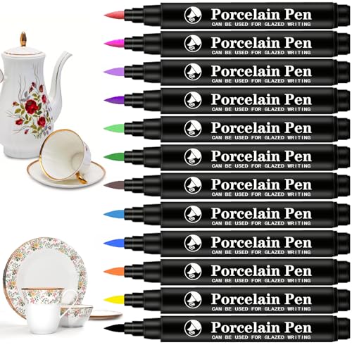 Ceramic Marker pens porzellanstifte spülmaschinenfest,Wasserfester porzellanstift 12 Farben Geeignet für Zeichnungsmuster und Designkreationen auf verschiedenen Porzellan. Ceramic Marker pens porzellanstifte spülmaschinenfest,Wasserfester porzellanstift 12 Farben Geeignet für Zeichnungsmuster und Designkreationen auf verschiedenen Porzellan. von Pontedinvoy