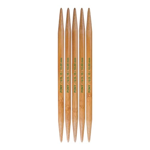 Pony Bamboo Strumpfstricknadel 20cm 10,00mm - 1Stk von Pony