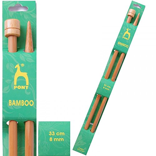 Pony Bambus Jackenstricknadel, Kunststoff, Mehrfarbig, 8.7 x 5.9 x 35 cm von Pony