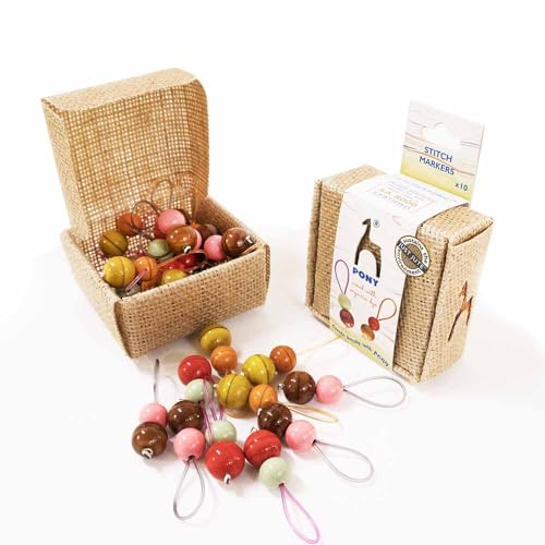 Pony Maschenmarkierer Just Jute Holz - 1x10Stk Pony Maschenmarkierer Just Jute Holz - 1x10Stk von Pony
