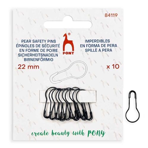 Pony Sicherheitsnadeln 22mm schwarz - 1x10Stk Pony Sicherheitsnadeln 22mm schwarz - 1x10Stk von Pony