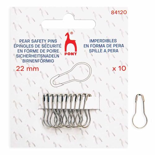 Pony P84120 Sicherheit Stifte, Silber, 22mm, 10 Count von Pony