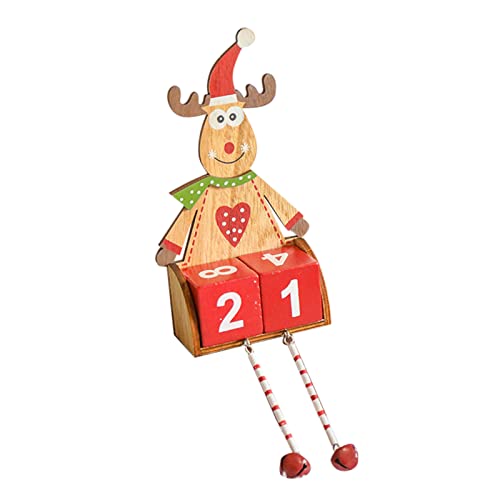 Adventskalender 2022 Weihnachts-Countdown, Weihnachtsmann, Adventskalender, Weihnachtsdekoration, Holz, Bauernhaus, rustikales Schild, Weihnachtsfeier, Urlaub, Dekoration für Zuhause, (A, One Size) von Poo4kark