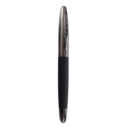 Poo4kark Home Executive-Kugelschreiber Metall, glattes, Schreibwaren, Business, schwarzes Finish, langlebig, nachfüllbarer Tintenstift für 10 ml (Black, 14X2CM) von Poo4kark