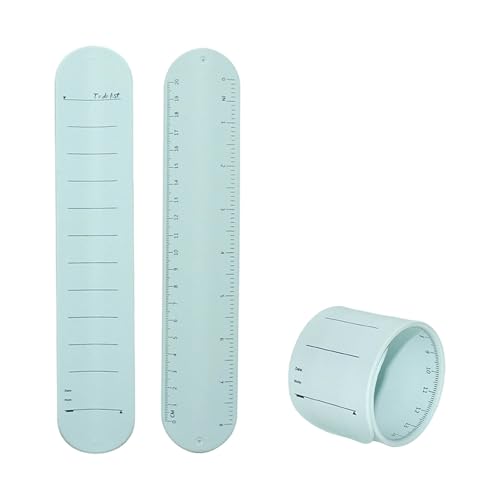 Poo4kark Outdoor Notizblock-Armband fürs Handgelenk, das mit Stift Radiergummi zum Reinigen verwendet werden kann. Wiederverwendbares Silikonarmband für Planer, Aufgaben, (Light Blue, One Size) von Poo4kark