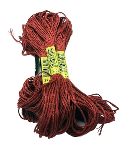 Knäuel Sticktwist – Wählen Sie 10 Fäden, insgesamt 447 Stränge, Fäden Sie Ihre Farben, Stickerei-Kreuzstich-Garn (Farbe: 3802, Größe: 6 Stränge) (Farbe: 3756, Größe: (Color : 3777, Size : 6 Strands von PooBa