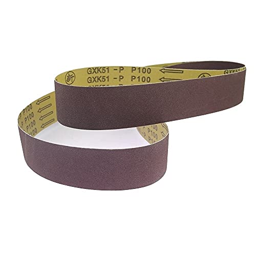 Schleifbänder, Schleifpapier, 2 Stück 48"/63"/72" *2" Schleifband A/O for Metallpolierbandschleifer-Zubehör (Körnung: P40, Größe: 2000 x 50 mm) (Color : P800, Size : 1220x50mm) von PooBa