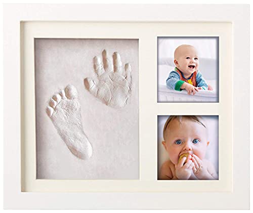Pookie Boo Premium Baby Hand und Fußabdruck Set selber machen - mit Echtholz Bilderrahmen, Acrylglas & Platzhalter für 2 Babyfotos - Perfekte Geschenkidee für Kleinkinder, Väter und Mütter Pookie Boo Premium Baby Hand und Fußabdruck Set selber machen - mit Echtholz Bilderrahmen, Acrylglas & Platzhalter für 2 Babyfotos - Perfekte Geschenkidee für Kleinkinder, Väter und Mütter von Pookie Boo