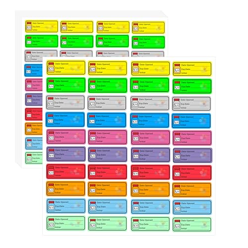 2,5 x 5,1 cm Medikamentendatum geöffnete Anleitung (evtl. nicht in deutscher Sprache) – 1000 Stück Apotheken-Etiketten für Drogerie-Lagerbestand, Pillenflaschen, Erste-Hilfe-Kits, organisiertes von Pop Resin