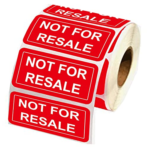Nicht für Wiederverkaufsaufkleber, 2,5 x 5,1 cm, nicht für Wiederverkaufsetiketten für Inventar, 500 Stück pro Rolle von Pop Resin