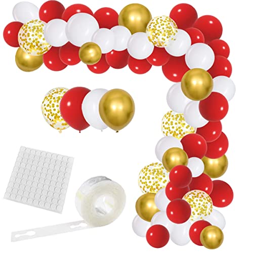 122 rote und weiße Ballongirlanden-Bogen-Set, weiße und rote metallisch-goldene Konfetti-Luftballons für das rote Thema Geburtstag, Hochzeit, Jahrestag, Brautparty, Abschlussfeier, Neujahrsdekoration 122 rote und weiße Ballongirlanden-Bogen-Set, weiße und rote metallisch-goldene Konfetti-Luftballons für das rote Thema Geburtstag, Hochzeit, Jahrestag, Brautparty, Abschlussfeier, Neujahrsdekoration von PopularLdo