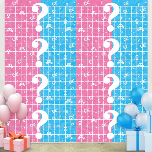 Gender Reveal Folien-Fransenvorhänge, Hintergrund, 2 Stück, 9,5 x 18 m, für Jungen oder Mädchen, Geschlechtsoffenbarung, Streamer für Willkommens-Zuhause, Mädchen, Jungen, Geburtstag, Babyparty Gender Reveal Folien-Fransenvorhänge, Hintergrund, 2 Stück, 9,5 x 18 m, für Jungen oder Mädchen, Geschlechtsoffenbarung, Streamer für Willkommens-Zuhause, Mädchen, Jungen, Geburtstag, Babyparty von Poqirzan