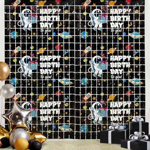 Space Astronauts Folien-Fransenvorhänge, Hintergrund, 2 Stück, 10 x 18 cm, Weltraum-Themenparty, Luftschlangen für Geburtstag, Babyparty, Urlaub, Feier, Party-Dekorationen Space Astronauts Folien-Fransenvorhänge, Hintergrund, 2 Stück, 10 x 18 cm, Weltraum-Themenparty, Luftschlangen für Geburtstag, Babyparty, Urlaub, Feier, Party-Dekorationen von Poqirzan