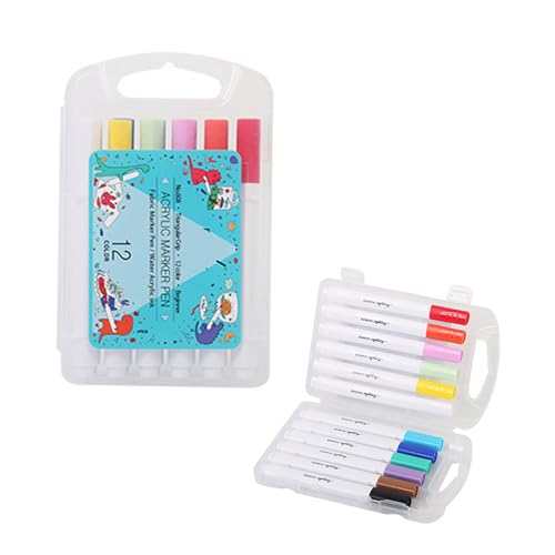 Porceosy Acryl-Marker-Stifte-Set, lebendige Farben mit farbcodierten Kappen, Kunstmarker zum Zeichnen, Schreiben und für Schulprojekte, ideal für Künstler, Studenten und Bastler, 12 Stück Porceosy Acryl-Marker-Stifte-Set, lebendige Farben mit farbcodierten Kappen, Kunstmarker zum Zeichnen, Schreiben und für Schulprojekte, ideal für Künstler, Studenten und Bastler, 12 Stück von Porceosy