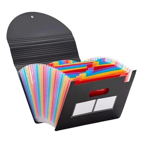 Porceosy Akkordeon-Aktenordner mit farbigen Etiketten, 12/24/36 Fächer, Fächermappe, A4, Briefgröße, Papier, Dokumente, Quittungen, Organizer für Klassenzimmer, Zuhause, Büro, A Porceosy Akkordeon-Aktenordner mit farbigen Etiketten, 12/24/36 Fächer, Fächermappe, A4, Briefgröße, Papier, Dokumente, Quittungen, Organizer für Klassenzimmer, Zuhause, Büro, A von Porceosy