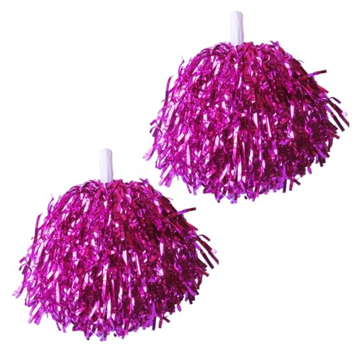 Porceosy Funkelnde Cheerleader-Pompons, langlebiges Pe-Material, 2 Stück metallische Pompons mit rutschfestem Griff, lebendige Sportarten für Cheerleading-Tanz Rosenrot Porceosy Funkelnde Cheerleader-Pompons, langlebiges Pe-Material, 2 Stück metallische Pompons mit rutschfestem Griff, lebendige Sportarten für Cheerleading-Tanz Rosenrot von Porceosy