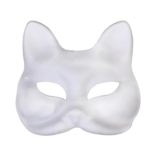 Porceosy Menschliches Gesicht Maske Party Maske Papier Zellstoff Diy Malerei Maskerade Tierform Maskerade für Karneval Partys Gefälligkeiten J von Porceosy