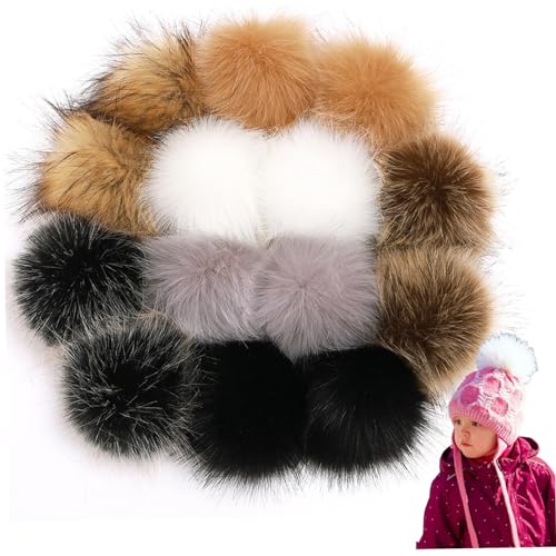 14pcs Kunstfell -Pom -Poms für Hüte 2+8cmfluffy Hut Pom Pom Pom Pom Pom Bubs mit elastischer Schleife DIY Craft Pompons 14pcs Kunstfell -Pom -Poms für Hüte 2+8cmfluffy Hut Pom Pom Pom Pom Pom Bubs mit elastischer Schleife DIY Craft Pompons von Porgeel