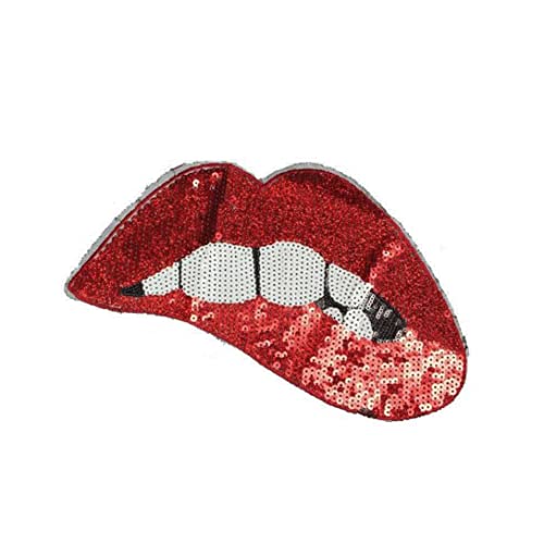 1pc große rote Lippenflecken Eisen auf Flecken oder Nähen für Kleidung Glitter Pailletten bestickte rote Pailletten Lip Patch DIY Motiv bestickter Applikat Handwerk 1pc große rote Lippenflecken Eisen auf Flecken oder Nähen für Kleidung Glitter Pailletten bestickte rote Pailletten Lip Patch DIY Motiv bestickter Applikat Handwerk von Porgeel