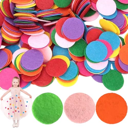 500pcs Filzaufkleber für Handwerk, 1 Zoll farbenfrohe kleine Filzpunkte, runde Applikationen für DIY -Nähen handgefertigte Blumenfeier Hochzeitdekoration 500pcs Filzaufkleber für Handwerk, 1 Zoll farbenfrohe kleine Filzpunkte, runde Applikationen für DIY -Nähen handgefertigte Blumenfeier Hochzeitdekoration von Porgeel