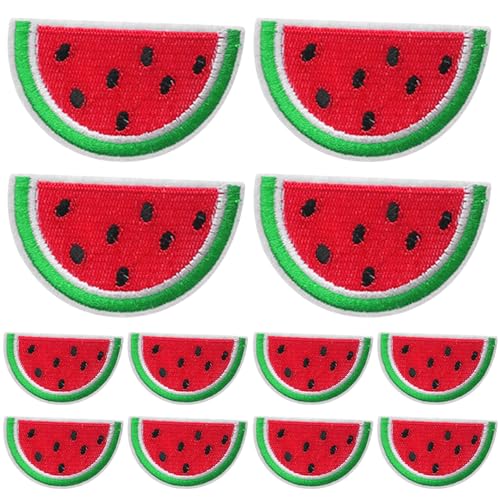 Bügeleisen auf Flecken 12pcs Cartoon Wassermelonenförmige 2.76x1.57in Stoff auf Flecken DIY Dekorativ für Kleidung, Hüte, Rucksäcke und mehr von Porgeel