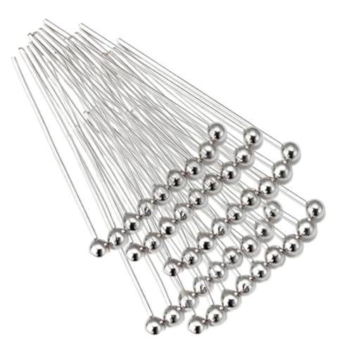 Edelstahl XL Long Ball Head Pins für Schmuckherstellung Ohrringe Handwerkshypoallergen (70 mm x 24 Gauge) 3 Zoll von Porgeel