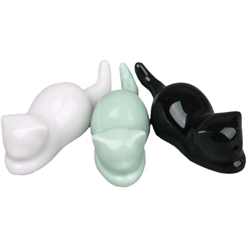 Porgeel 3pcs Keramik -Stifthalter, Katzenförmige Aquarellbürstenhalter, 1.3x3.7x1 Chinesische Malerei Pinsel ruhen für Kalligraphie & Sumi Porgeel 3pcs Keramik -Stifthalter, Katzenförmige Aquarellbürstenhalter, 1.3x3.7x1 Chinesische Malerei Pinsel ruhen für Kalligraphie & Sumi von Porgeel