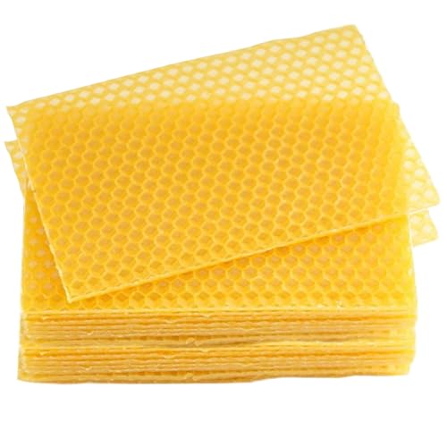 Porgeel Bienenwachsblätter 30pcs Bienenwachsblätter 5.2x3.5 '' Wachs für Bienenrahmen natürliche Wabenblätter Bienenwachsblätter Porgeel Bienenwachsblätter 30pcs Bienenwachsblätter 5.2x3.5 '' Wachs für Bienenrahmen natürliche Wabenblätter Bienenwachsblätter von Porgeel