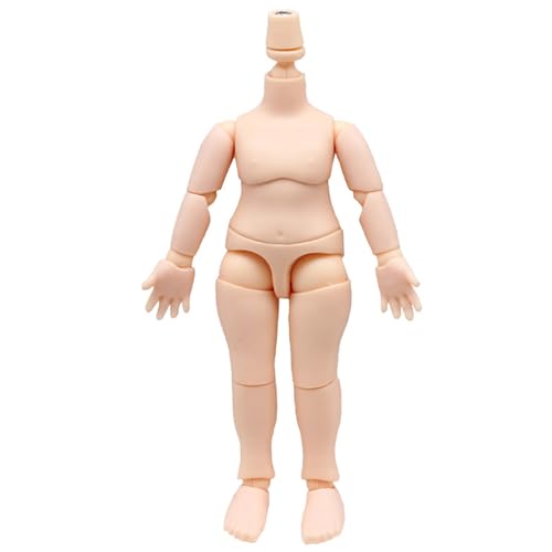 Puppenkörper 4, 1 Zoll 1/12 Maßstab Aktion Figur Körperersatz Puppenzubehör mit beweglicher Gelenk normaler Weiß von Porgeel