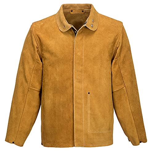 Portwest - Leather Welding Jacket - Golden Brown - XL, POR_SW34TARXL von Portwest