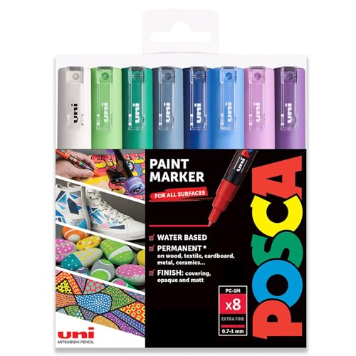 POSCA - PC-1M Art Paint Marker - 8er Set - in Kunststoffhülle (Wintertöne) von POSCA