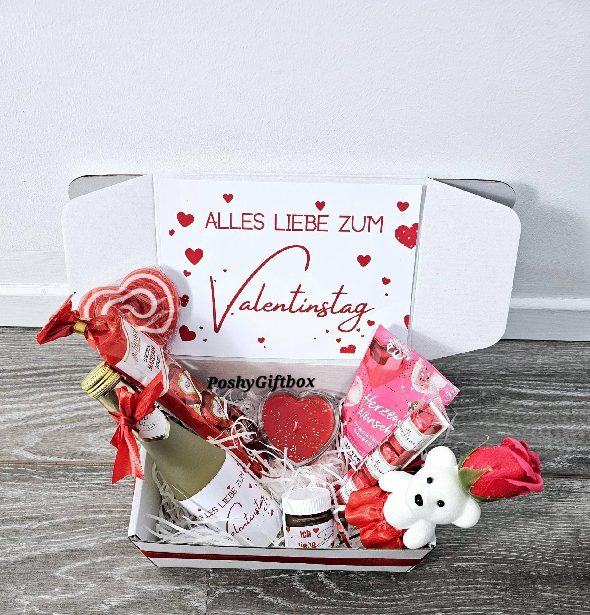 Valentinstaggeschenk/Schokolade Valentinstag/Alles Liebe Zum Valentinstag Geschenk/Geschenkbox Schokolade, Nutella Und Sekt/Liebe Verschenken Valentinstaggeschenk/Schokolade Valentinstag/Alles Liebe Zum Valentinstag Geschenk/Geschenkbox Schokolade, Nutella Und Sekt/Liebe Verschenken von PoshyGiftbox