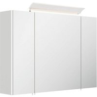 POSSEIK Spiegel mit Beleuchtung 90 weiß glanz 90,0 x 17,0 x 62,0 cm von Posseik