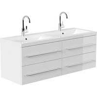 POSSEIK Waschbecken mit Unterschrank AURELION XL weiß glanz 143,2 x 50,5 x 56,6 cm von Posseik