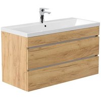 POSSEIK Waschbecken mit Unterschrank FELLINI 100 eiche gold 100,0 x 48,0 x 58,4 cm POSSEIK Waschbecken mit Unterschrank FELLINI 100 eiche gold 100,0 x 48,0 x 58,4 cm von Posseik