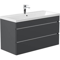 POSSEIK Waschbecken mit Unterschrank FELLINI 100 grafit 100,0 x 48,0 x 58,4 cm von Posseik