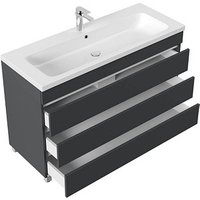POSSEIK Waschbecken mit Unterschrank FELLINI 120 grafit 120,0 x 46,0 x 83,5 cm von Posseik