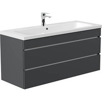 POSSEIK Waschbecken mit Unterschrank FELLINI 120 grafit 120,0 x 48,0 x 58,4 cm von Posseik