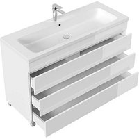POSSEIK Waschbecken mit Unterschrank FELLINI 120 weiß glanz 120,0 x 46,0 x 83,5 cm von Posseik
