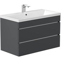 POSSEIK Waschbecken mit Unterschrank FELLINI 90 grafit 90,0 x 48,0 x 58,4 cm POSSEIK Waschbecken mit Unterschrank FELLINI 90 grafit 90,0 x 48,0 x 58,4 cm von Posseik