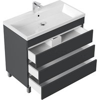 POSSEIK Waschbecken mit Unterschrank FELLINI 90 grafit 90,0 x 48,0 x 83,5 cm von Posseik