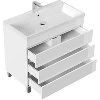 POSSEIK Waschbecken mit Unterschrank FELLINI 90 weiß glanz 90,0 x 48,0 x 83,5 cm von Posseik