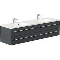 POSSEIK Waschbecken mit Unterschrank GEANT 180 grafit 180,0 x 49,6 x 44,0 cm von Posseik