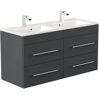 POSSEIK Waschbecken mit Unterschrank HOMELINE 120 grafit 120,0 x 46,0 x 61,8 cm von Posseik
