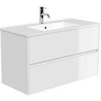 POSSEIK Waschbecken mit Unterschrank LIMES 100 weiß glanz 100,0 x 46,5 x 58,5 cm POSSEIK Waschbecken mit Unterschrank LIMES 100 weiß glanz 100,0 x 46,5 x 58,5 cm von Posseik