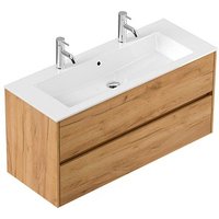 POSSEIK Waschbecken mit Unterschrank LIMES 120 eiche gold 120,0 x 46,5 x 58,5 cm von Posseik